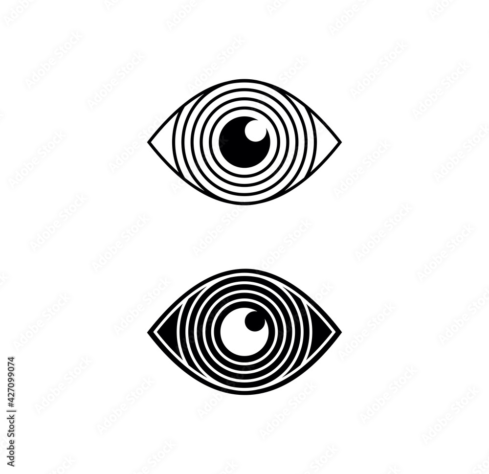 Circle Labyrinth Eye Vector Sign Circle Labyrinth Eye Vector Sign