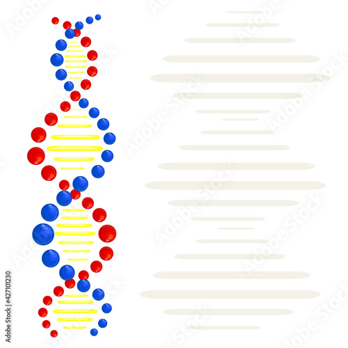 World DNA Day. Image of the dna helix. Vector illustration.