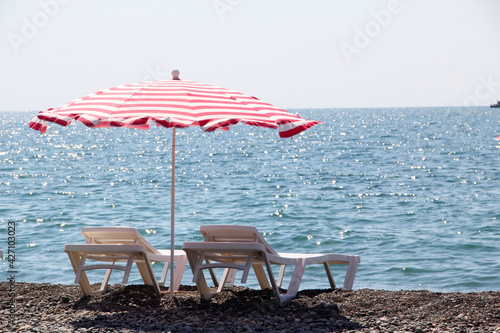 Canvas Print Black sea view. Kobulet.Georia