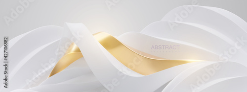 Abstract background with futuristic curvy landscape