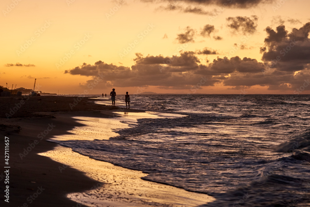 Cuba. Varadero. Beach in the late evening Cuba. Varadero. Beach in the late evening