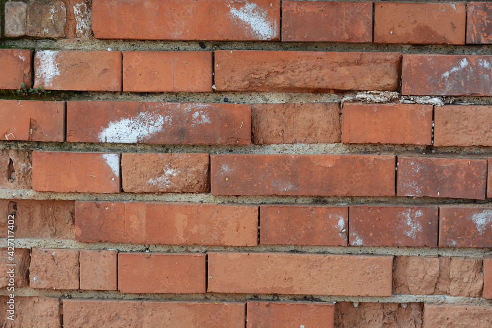 Obraz premium red brick wall - background - horizontal