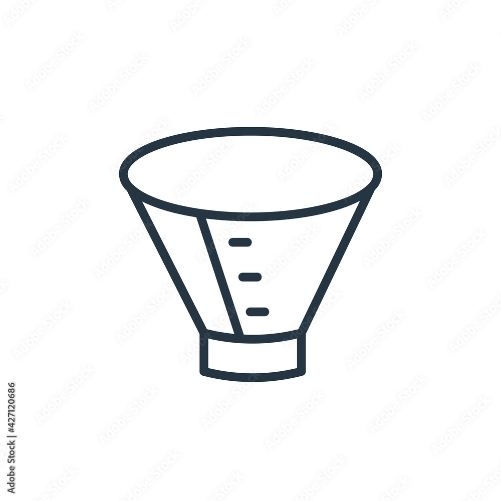 cone of shame icon. Thin linear cone of shame outline icon isolated on ...