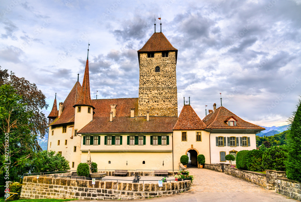 View of Spiez Castle in Switzerland