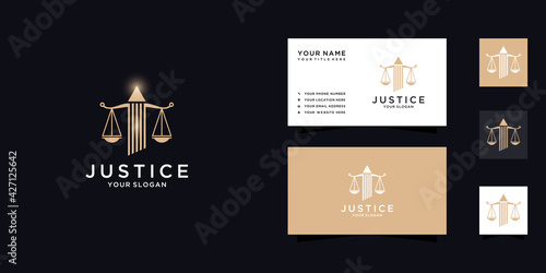Law logo and business card template