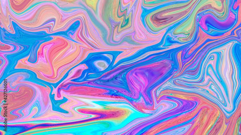 Abstract multicolored textured liquid background