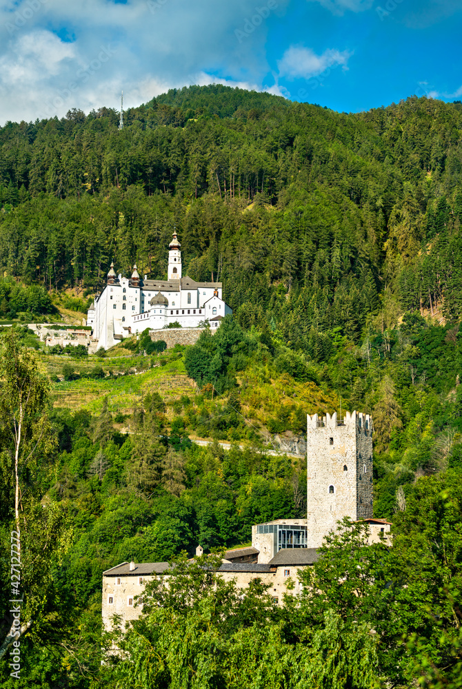 Furstenburg Castle and Marienberg Abbey in South Tyrol, Italy