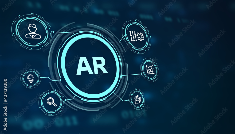 Ar, augmented reality icon. Business, Technology, Internet and network concept. Ar, augmented reality icon. Business, Technology, Internet and network concept.