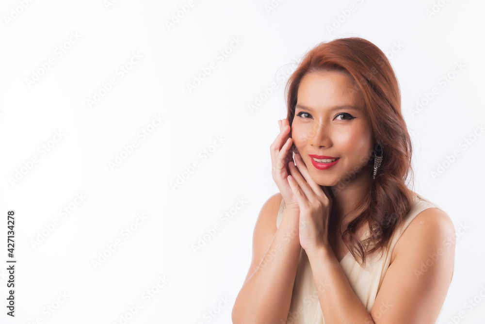 beautiful asian woman on white background, pretty girl beautiful asian woman on white background, pretty girl