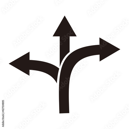 Way direction icon vector illustration symbol