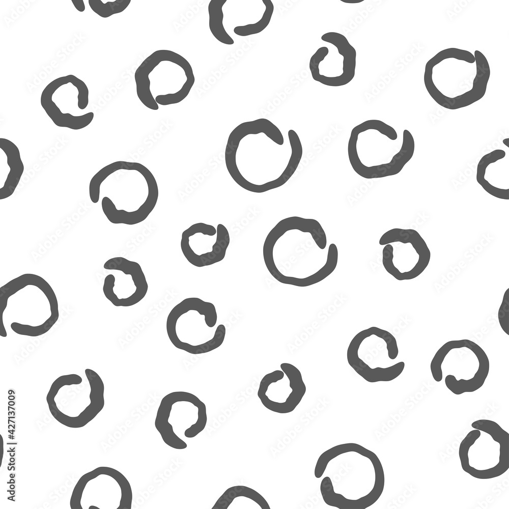 Doodle circles seamless pattern. Monochrome hand drawn texture background. Doodle circles seamless pattern. Monochrome hand drawn texture background.