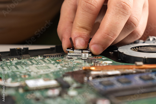 laptop repair and maintenance, replacement of pc components.