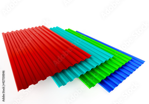 Colored colorful corrugated...