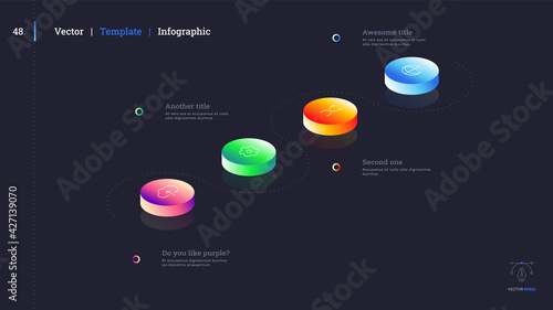 Minimalistic infographic presentation slide.