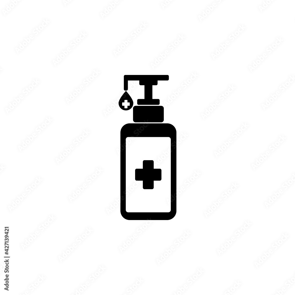 Hand sanitizer icon Vector icon on white background. Hand sanitizer icon Vector icon on white background.