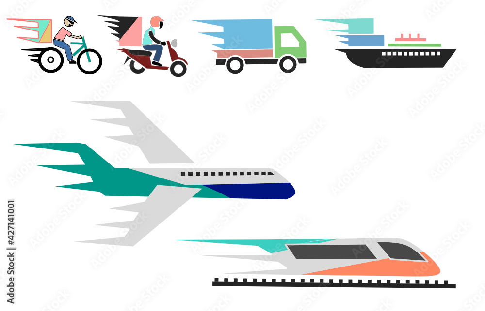 set of transport icons Or courier icon set of transport icons Or courier icon