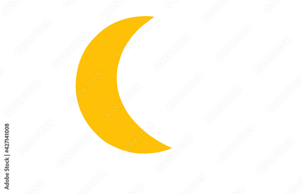Moon yellow vector illustration
