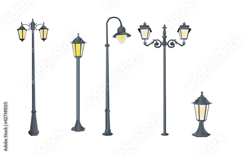 set of lamps park © zigmomen