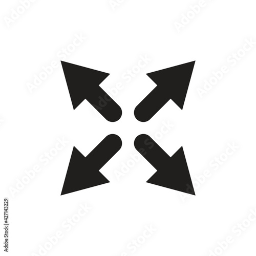 Extend resize cursor icon design. vector illustration