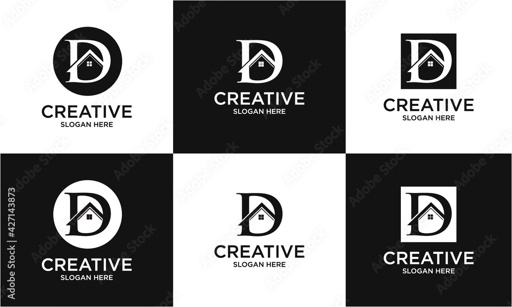 modern monogrammed D logo collection modern monogrammed D logo collection