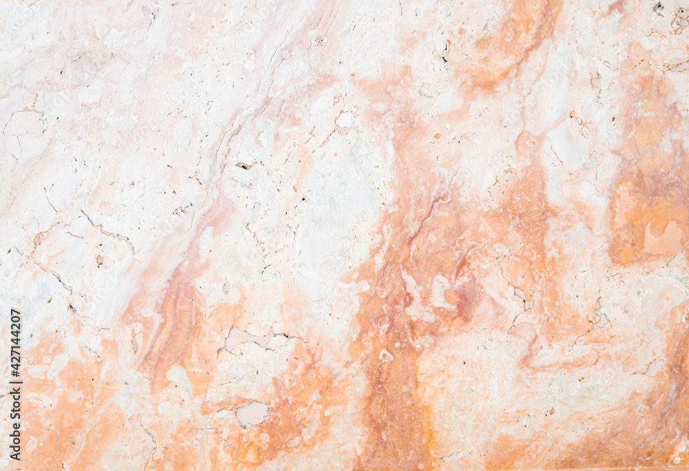 Fototapeta premium orange white marble texture background. luxurious abstract terrazzo structure of ceramic. skin wallpaper pattern for creative design and artwork. 