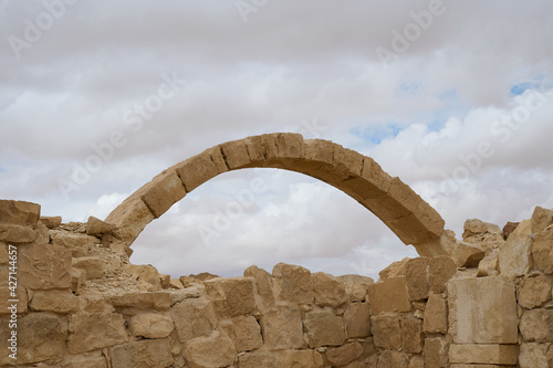 ruins of an ancient Nabatean city in the northern Negev photo