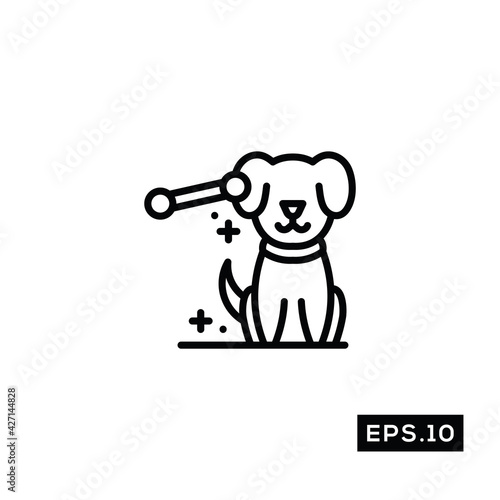 Pet Salon line Icon vector. Pet Grooming Icon or Logo Illustration Vector Template For Web and Mobile