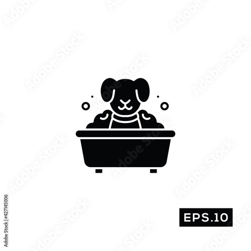 Pet Salon Icon vector. Pet Grooming Icon or Logo Illustration Vector Template For Web and Mobile