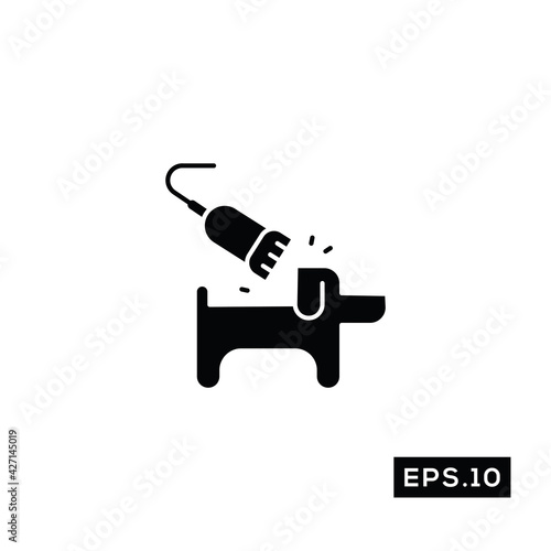 Pet Salon Icon vector. Pet Grooming Icon or Logo Illustration Vector Template For Web and Mobile