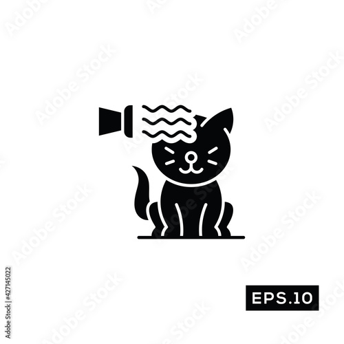 Pet Salon Icon vector. Pet Grooming Icon or Logo Illustration Vector Template For Web and Mobile