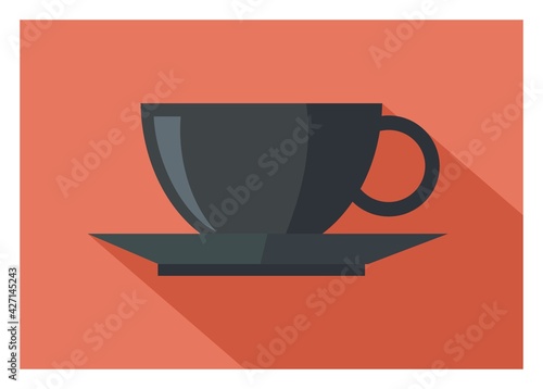Coffee cup. Simple flat illustration.