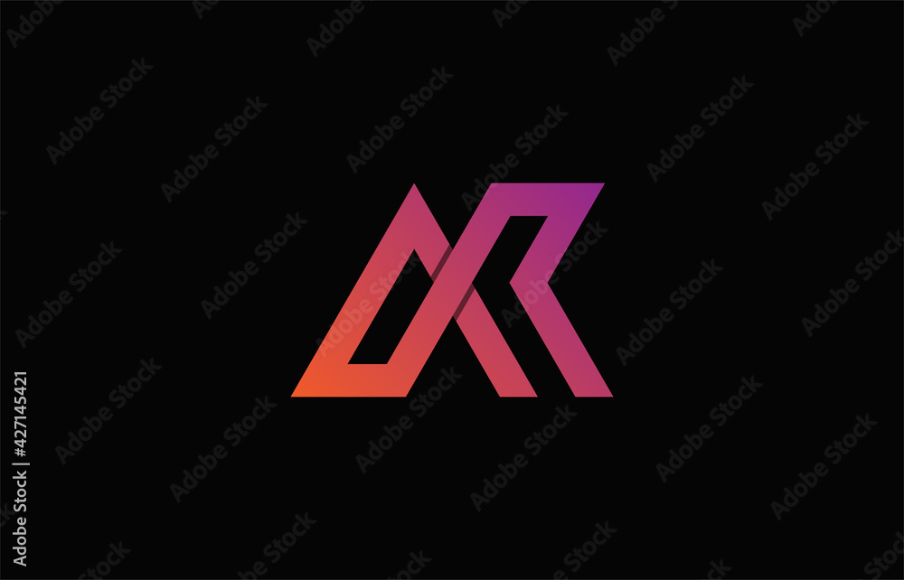connected alphabet letter AK, AR logo design connected alphabet letter AK, AR logo design