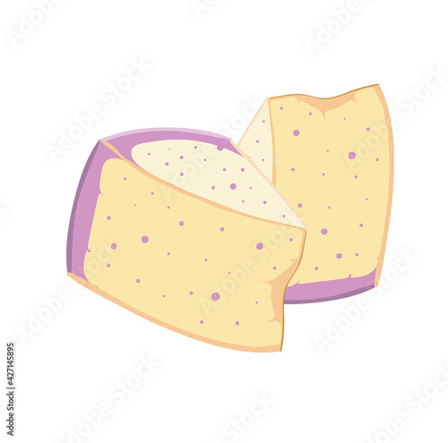 cute funny cartoon cheese illustration on background