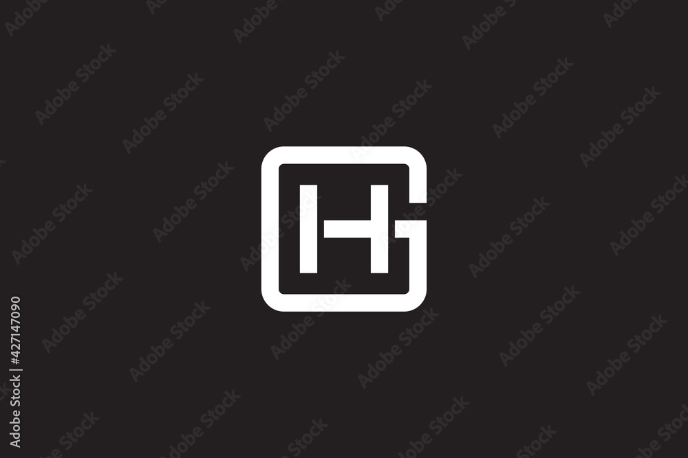 letter GH or H monogram logo design, typography style letter GH or H monogram logo design, typography style