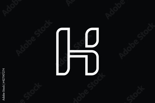 Fototapeta Naklejka Na Ścianę i Meble -  Creative Innovative Initial HK logo and KH logo. HK Letter Minimal luxury Monogram. KH Professional initial design. Premium Business typeface. Alphabet symbol and sign.