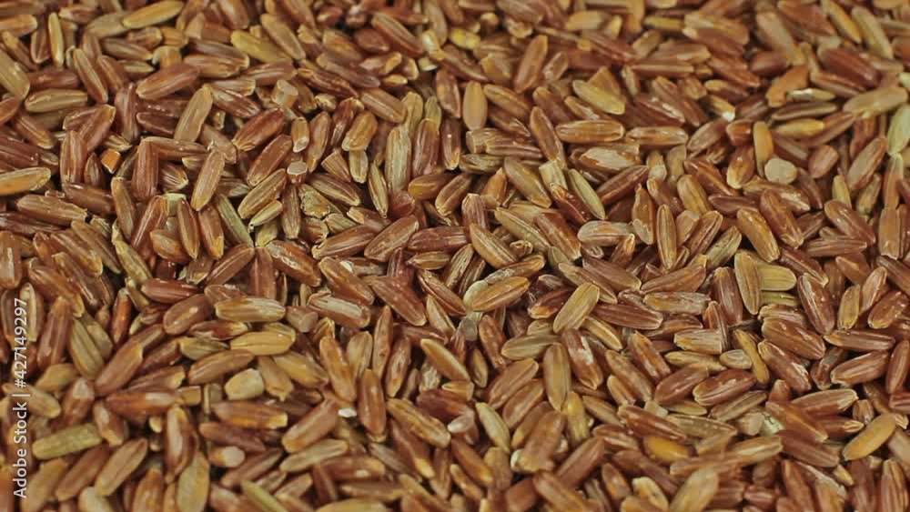 Close up rotation of a red rice background Close up rotation of a red rice background