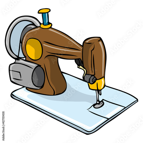 sewing machine vector illustration,isolated on white background