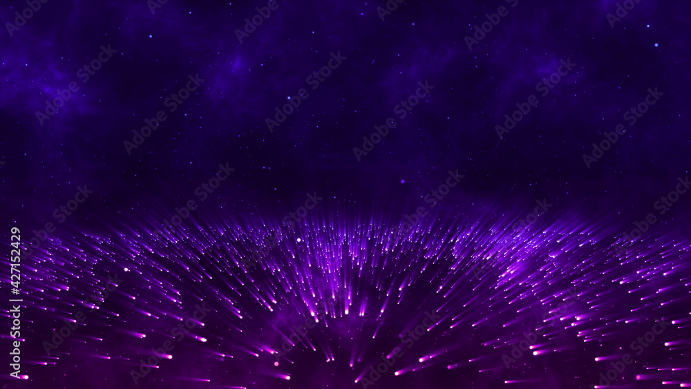 Fototapeta premium 3d rendering particle flows cyberspace digital abstract background