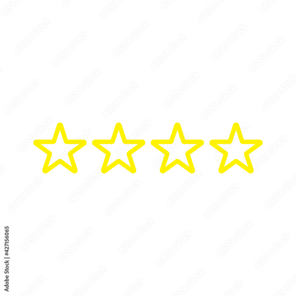 four stars sign icon vector four stars sign icon vector