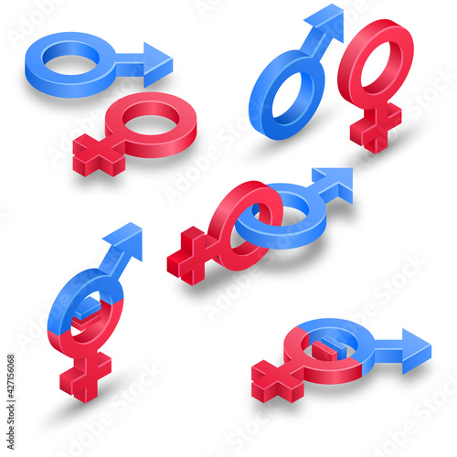 Set of gender signs icons