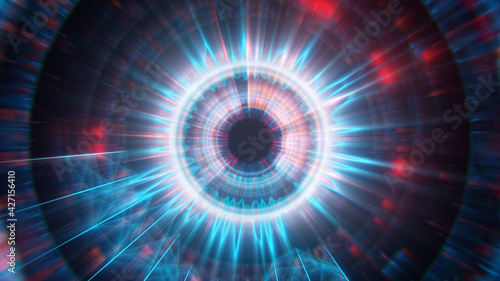 Circular technology HUD 3D ...