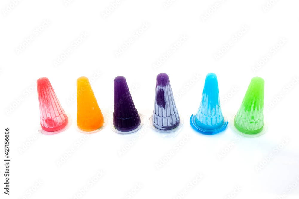 Jelly candy isolated on white background.