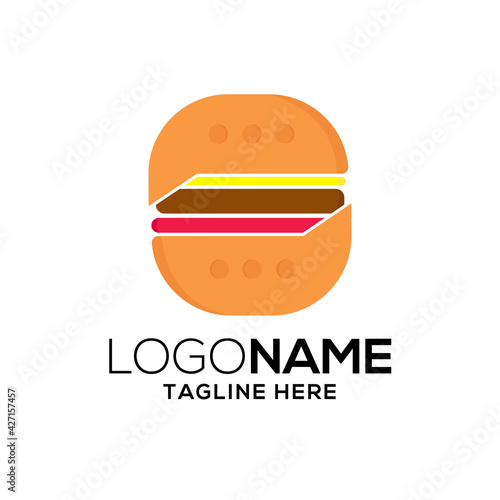 burger talk logo design