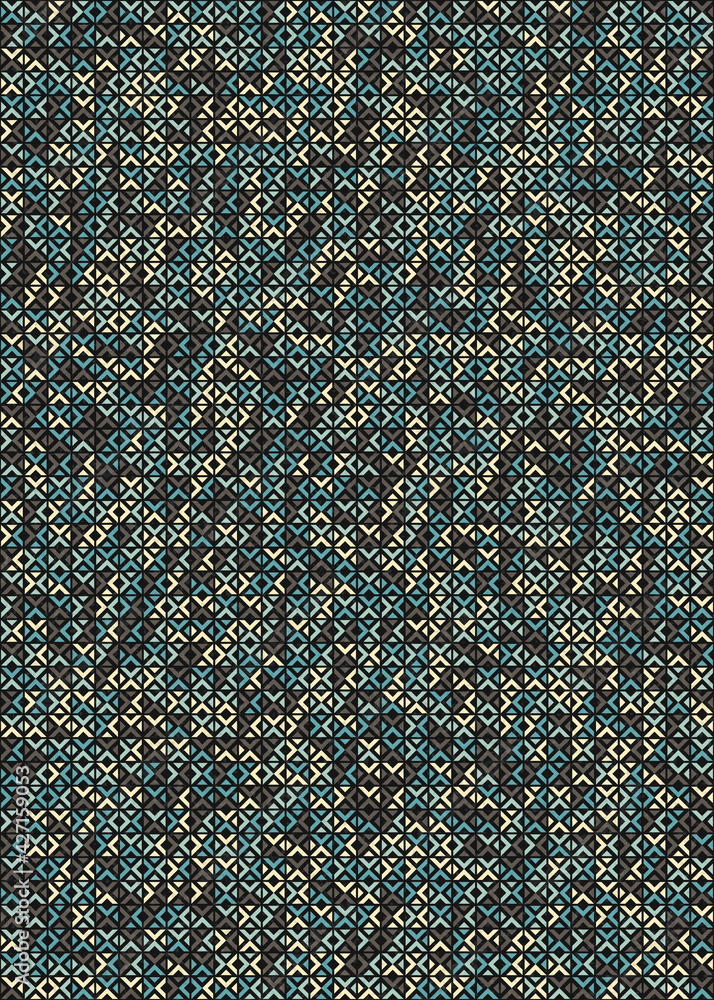 Fototapeta premium Abstract Geometric Pattern generative computational art illustration