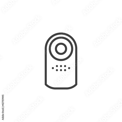 Camera shutter remote line icon