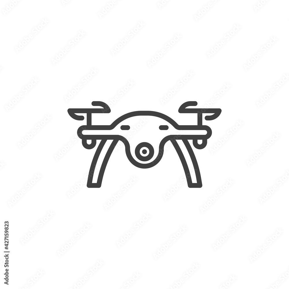 Drone quadcopter line icon Drone quadcopter line icon