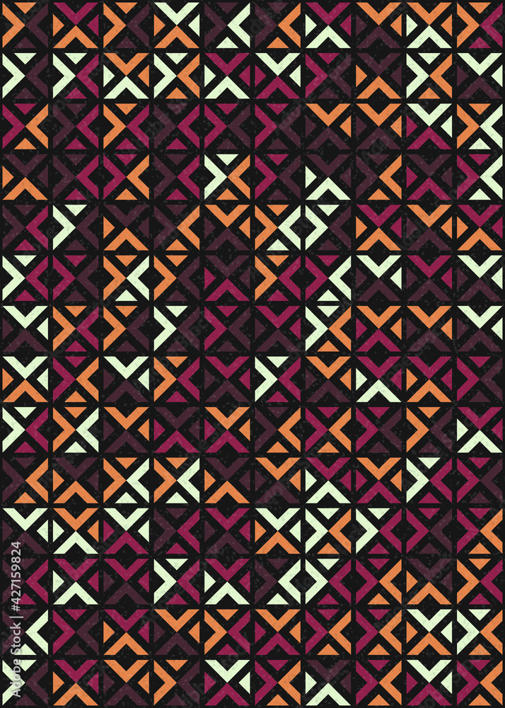 Abstract Geometric Pattern generative computational art illustration