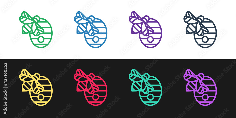Set line Hive for bees icon isolated on black and white background. Beehive symbol. Apiary and beekeeping. Sweet natural food. Vector Set line Hive for bees icon isolated on black and white background. Beehive symbol. Apiary and beekeeping. Sweet natural food. Vector