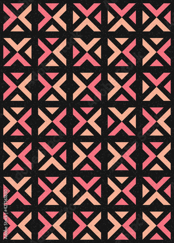 Abstract Geometric Pattern generative computational art illustration