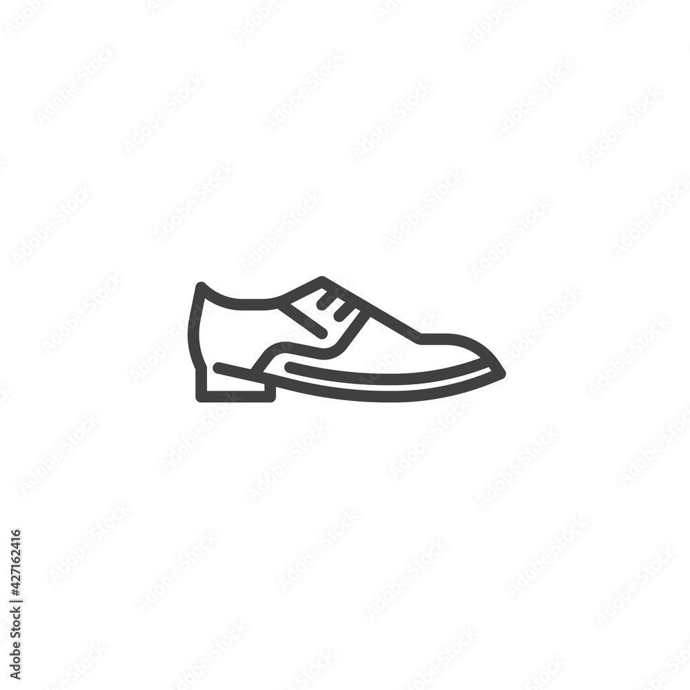 Men's stylish shoe line icon Men's stylish shoe line icon